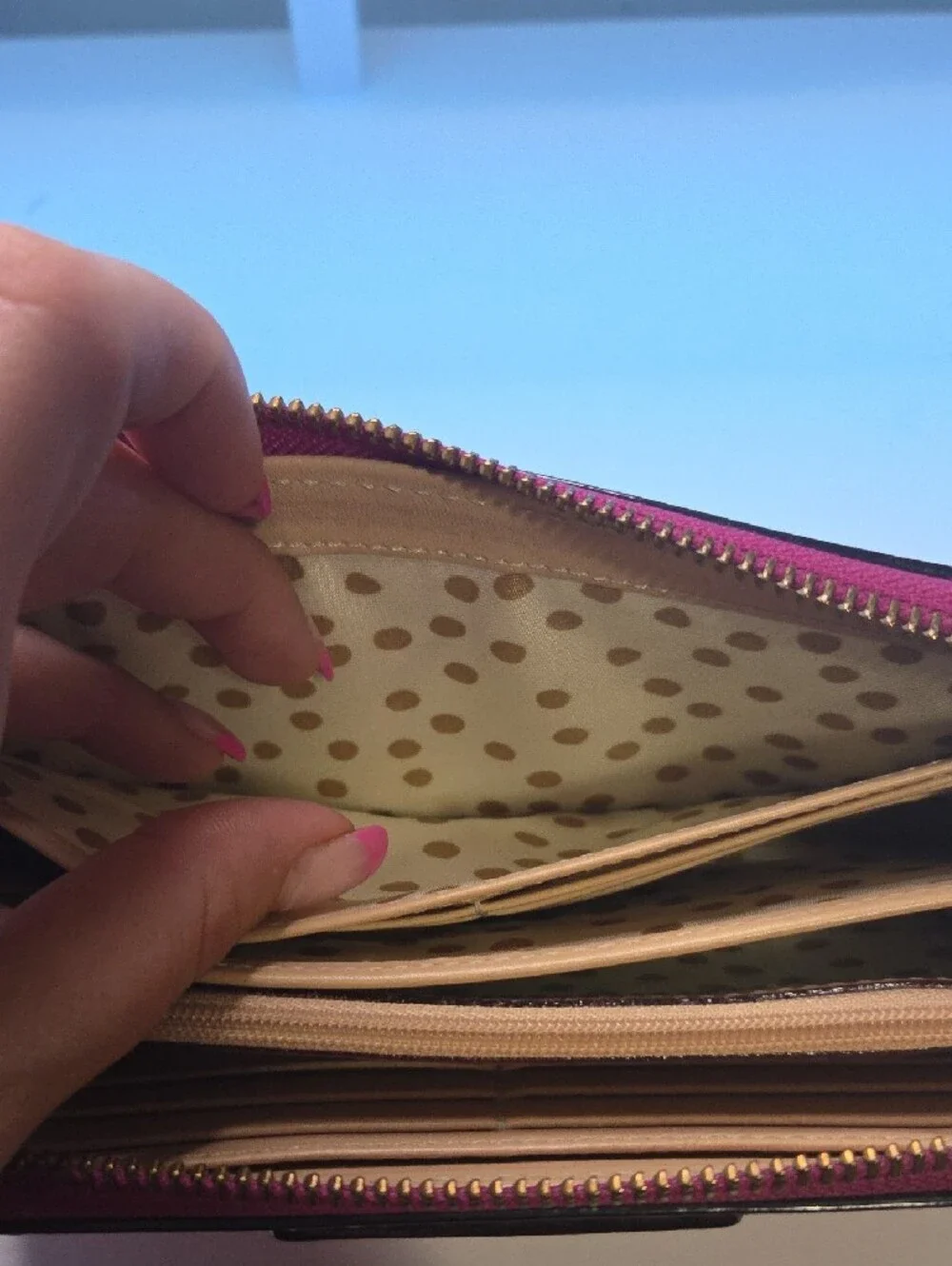 kate spade Bright Fuchsia Zip Wallet